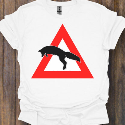 Panneau danger renard T-shirt intemporel 