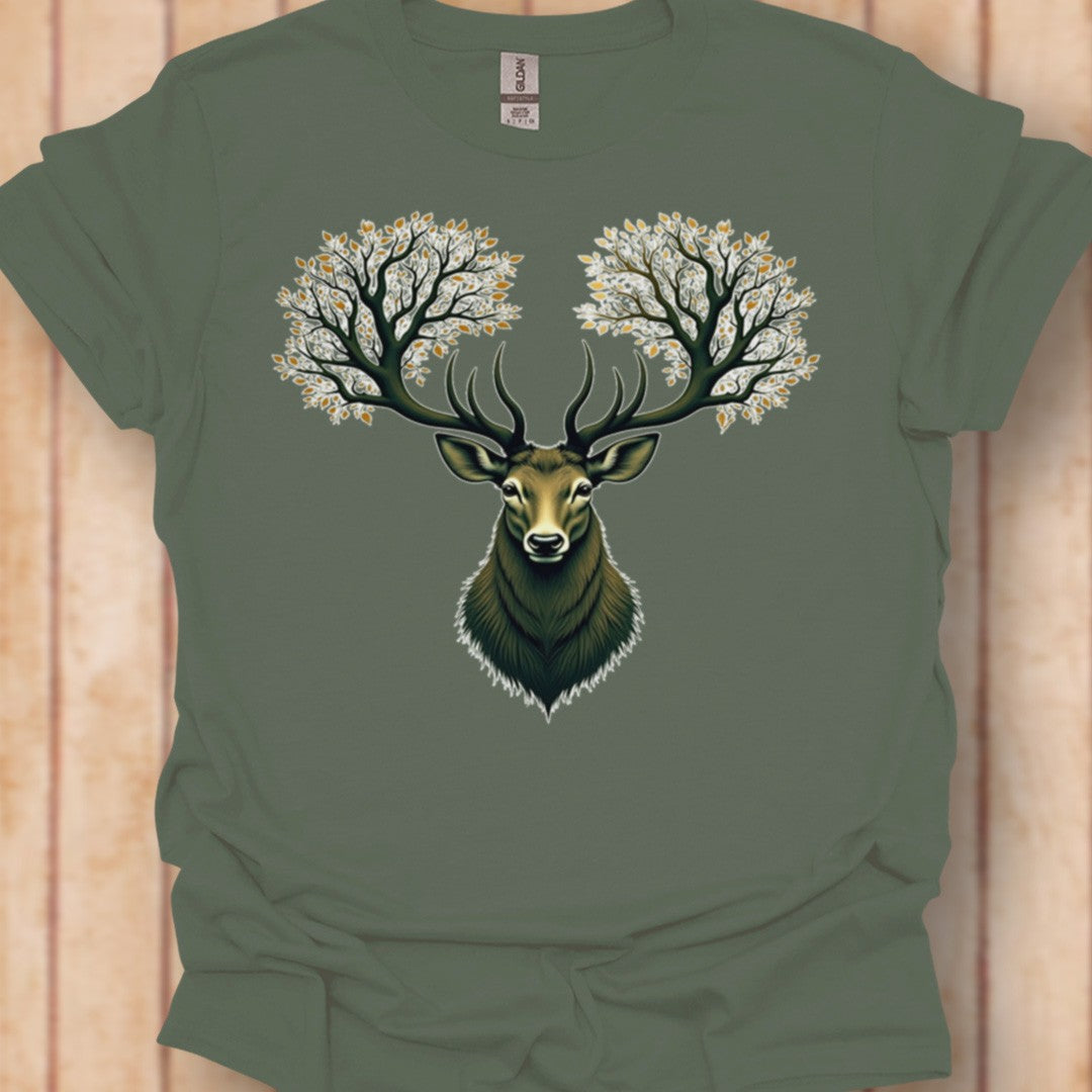 Deer with tree antlers timeless T-shirt