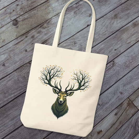 Tote Bag Hert met Boomgewei