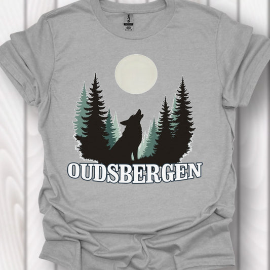 Loup pleine lune Oudsbergen blanc T-shirt intemporel 