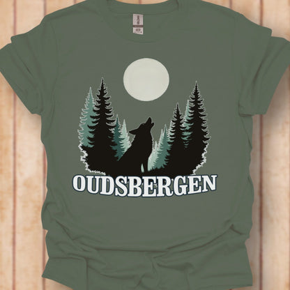 Loup pleine lune Oudsbergen blanc T-shirt intemporel 