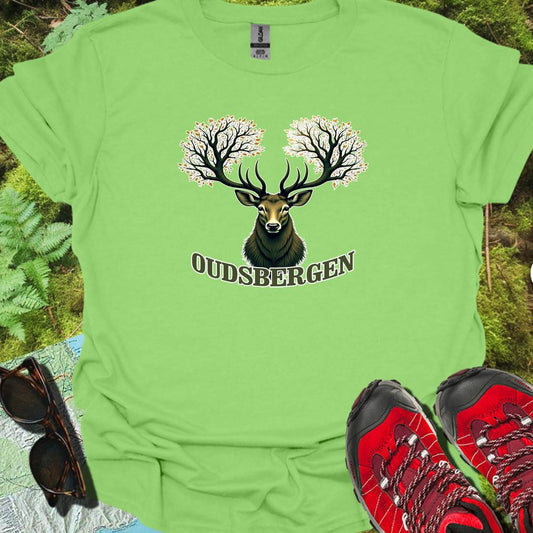 Hert met boomgewei Oudsbergen trendy T-shirt