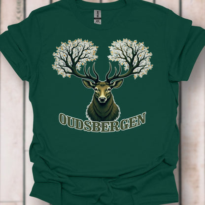Cerf avec ramure d'arbre Oudsbergen T-shirt intemporel 