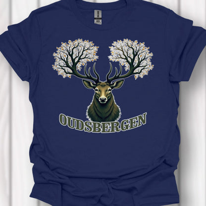 Cerf avec ramure d'arbre Oudsbergen T-shirt intemporel 