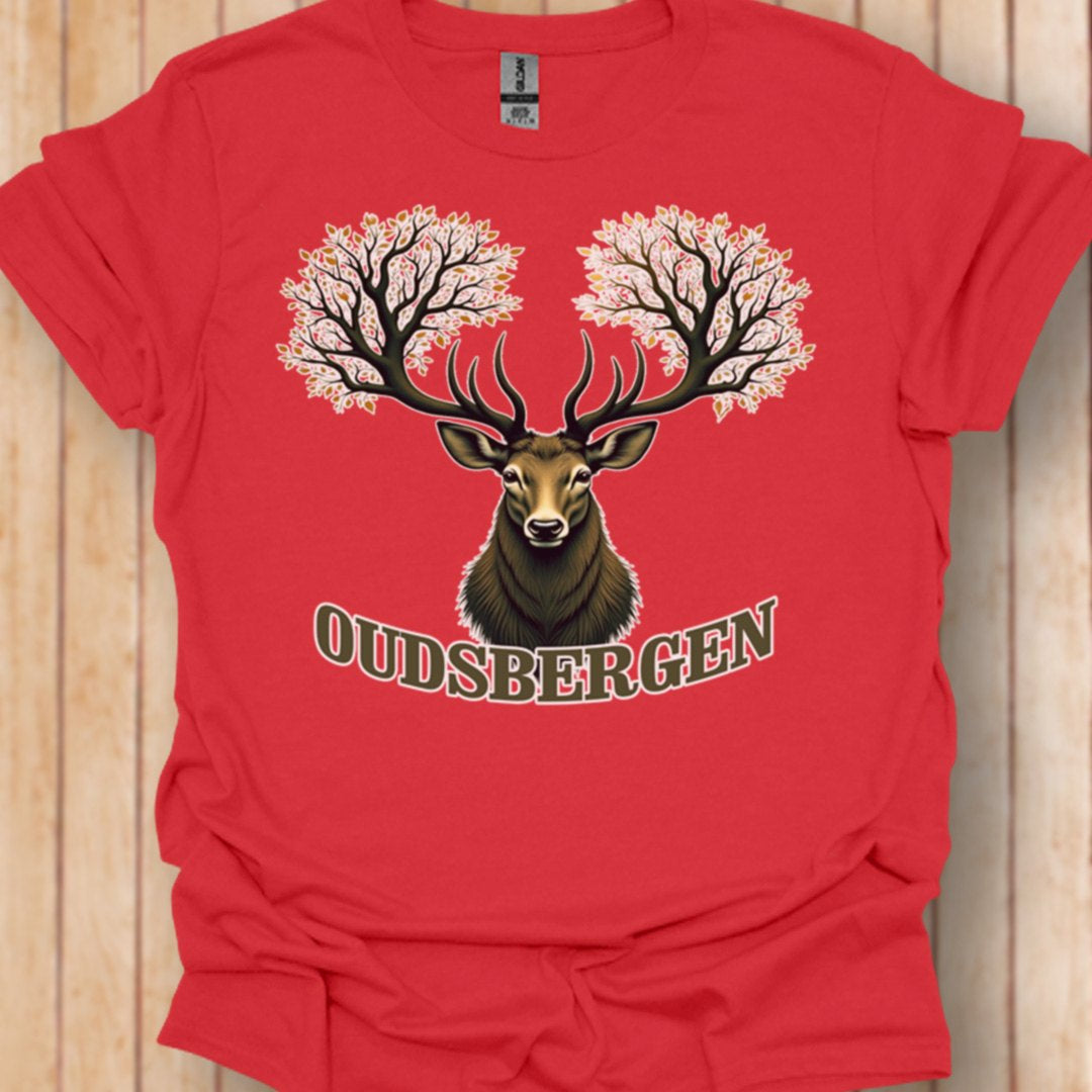 Cerf avec ramure d'arbre Oudsbergen T-shirt tendance
