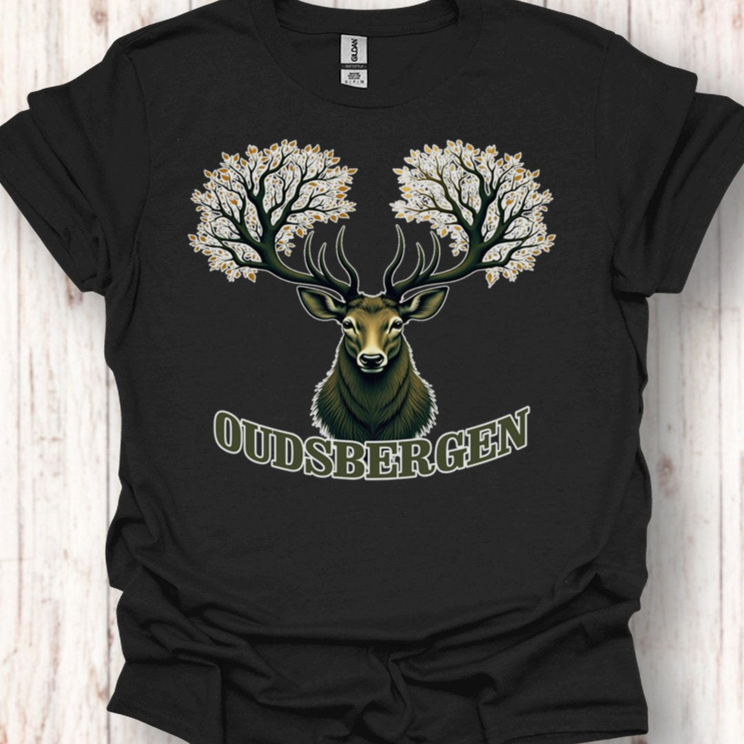 Cerf avec ramure d'arbre Oudsbergen T-shirt intemporel 