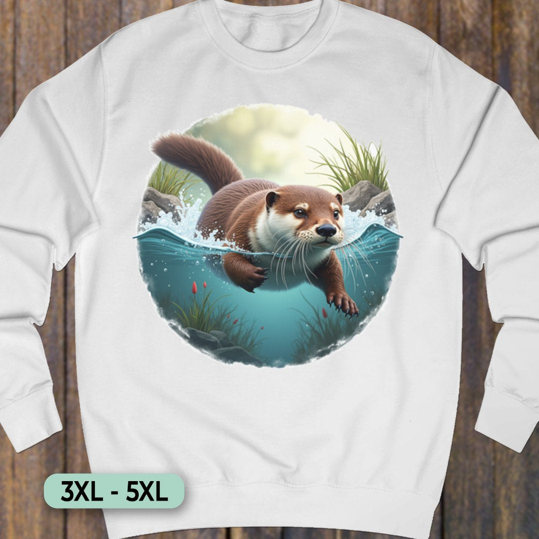 Zwemmende Otter Sweatshirt+