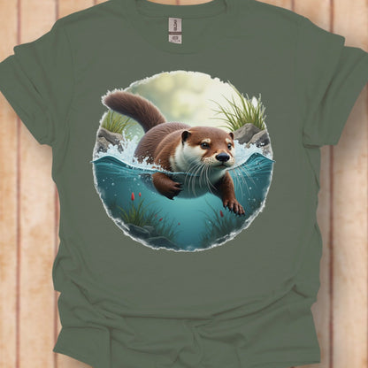 Zwemmende Otter T‑Shirt