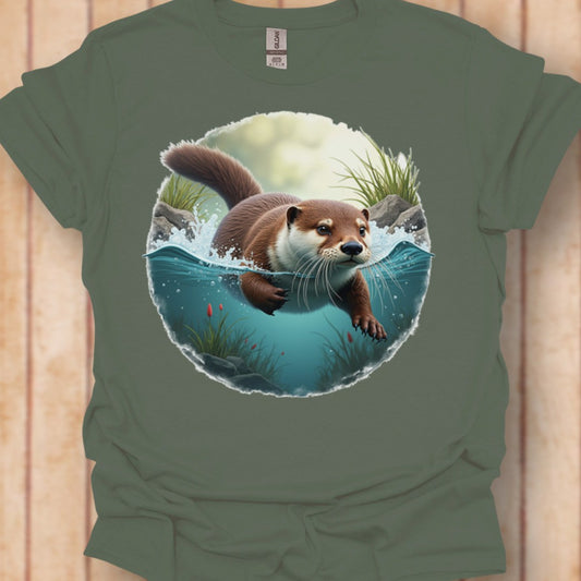 Zwemmende Otter T‑Shirt