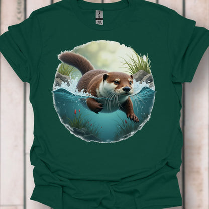 Zwemmende Otter T‑Shirt