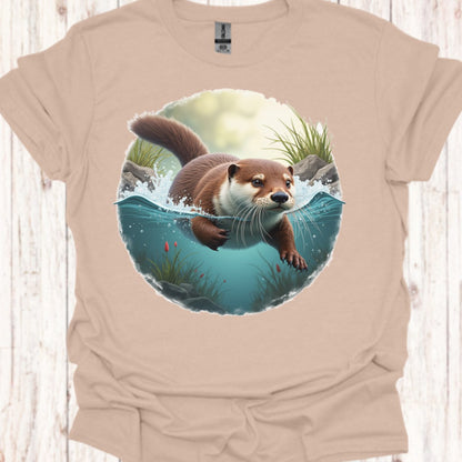 Zwemmende Otter T‑Shirt