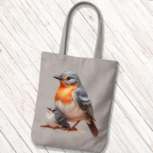 Tote Bag Roodborstje en Jong