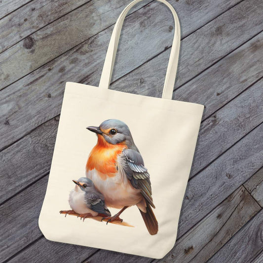 Tote Bag Roodborstje en Jong