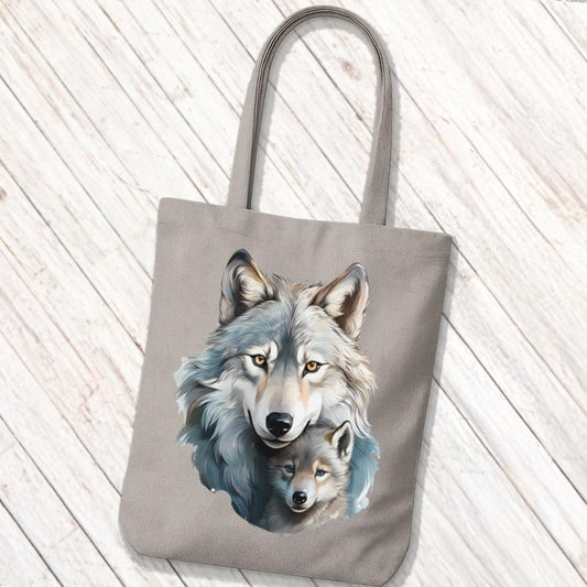 Tote Bag Moeder Wolf en Jong