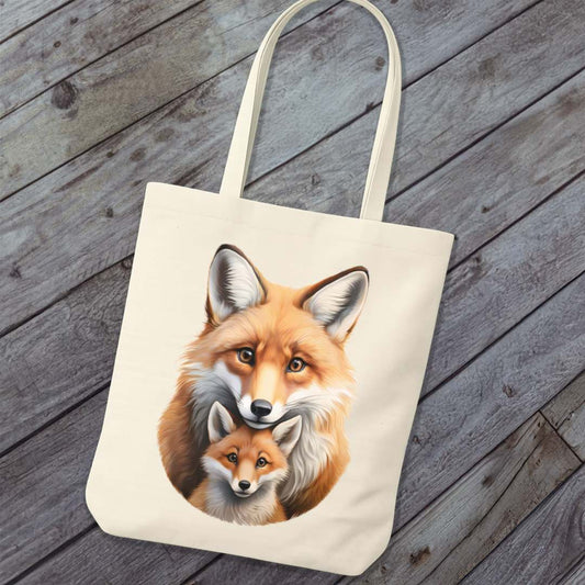 Tote Bag Moeder Vos en Welp