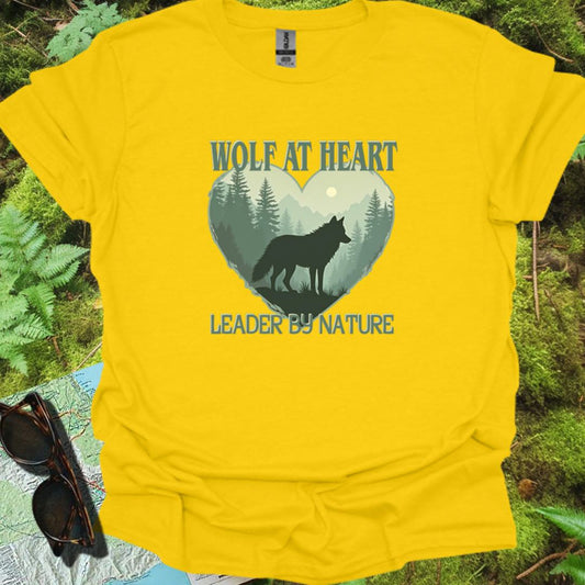 Wolf at Heart Leader by Nature T-shirt trendy
