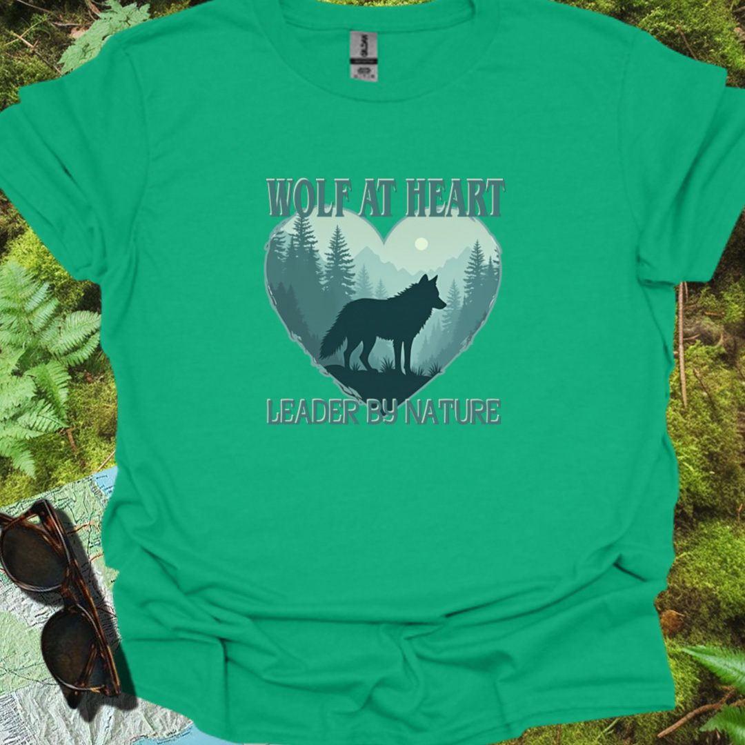 Wolf at Heart Leader by Nature T-shirt trendy