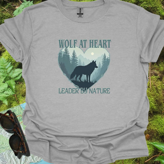 Wolf at Heart Leader by Nature T-shirt tijdloos