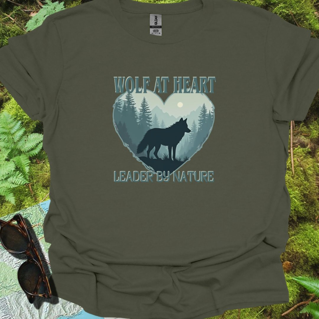Wolf at Heart Leader by Nature T-shirt tijdloos