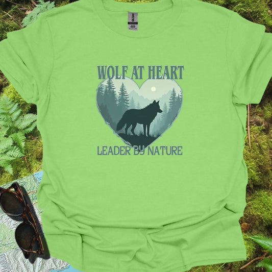Wolf at Heart Leader by Nature T-shirt trendy