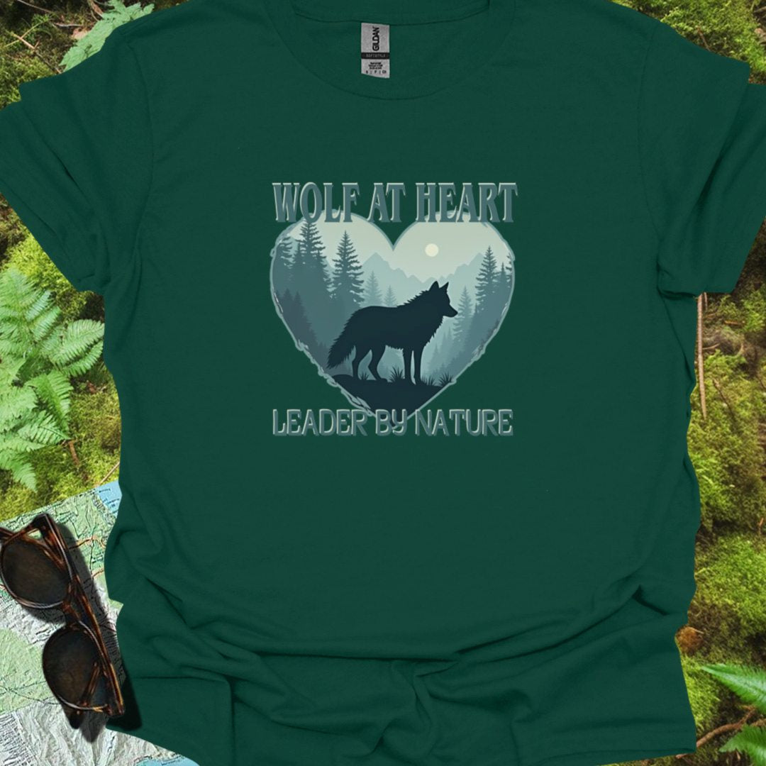 Wolf at Heart Leader by Nature T-shirt tijdloos