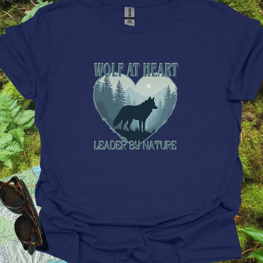 Wolf at Heart Leader by Nature T-shirt tijdloos