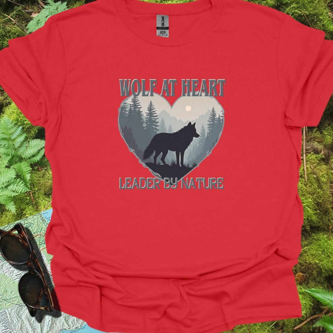 Wolf at Heart Leader by Nature T-shirt trendy