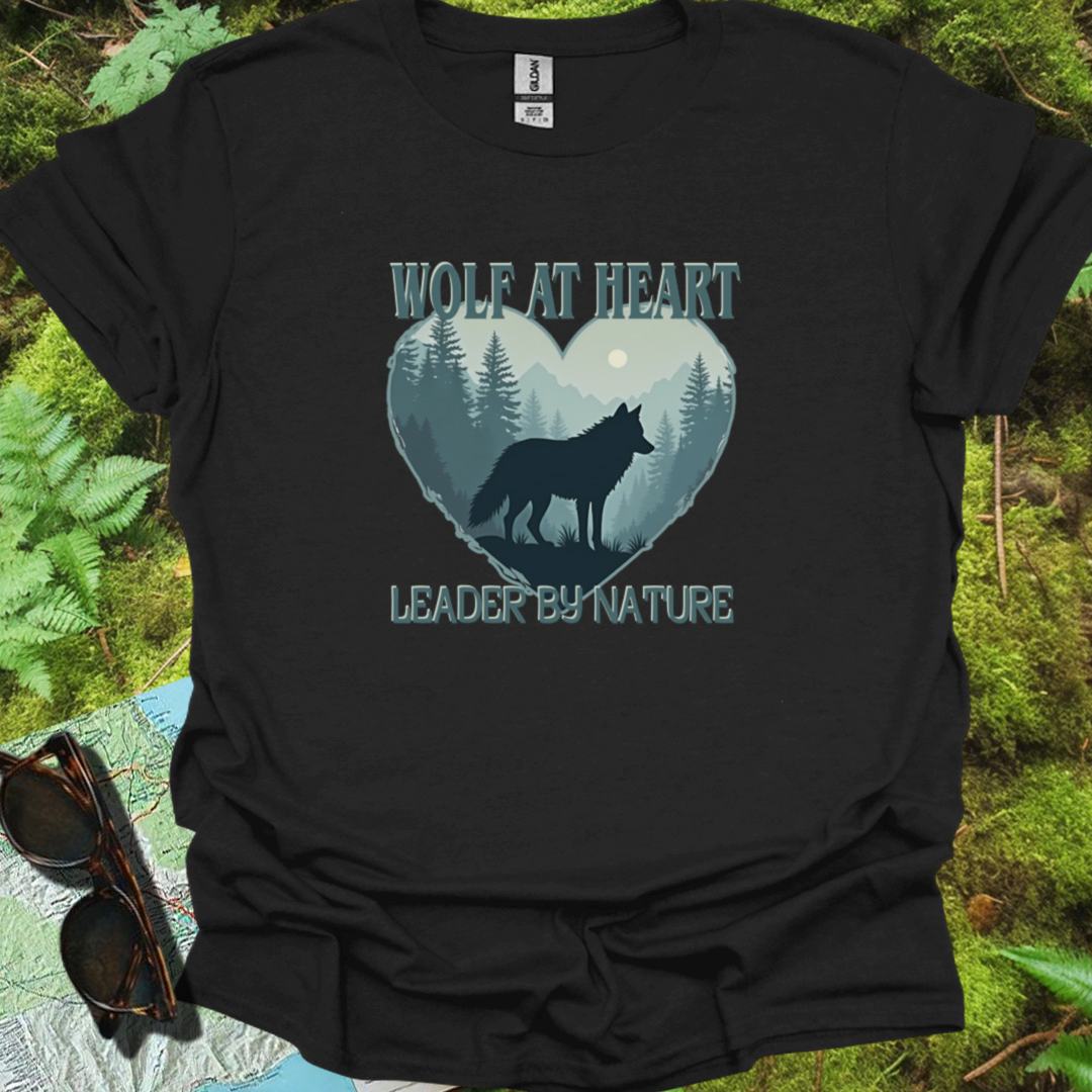 Wolf at Heart Leader by Nature T-shirt tijdloos