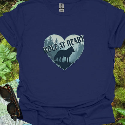 Wolf at Heart diagonaal T-shirt tijdloos