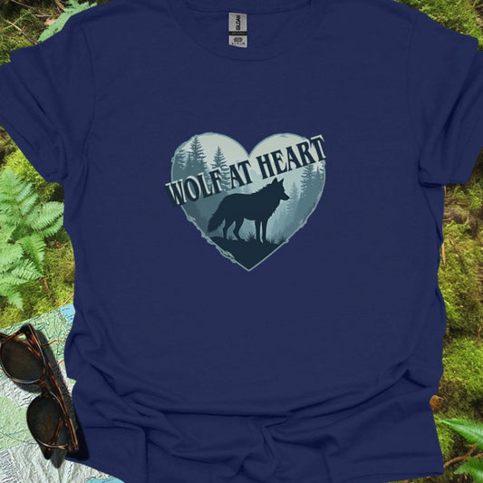 Wolf at Heart diagonaal T-shirt tijdloos