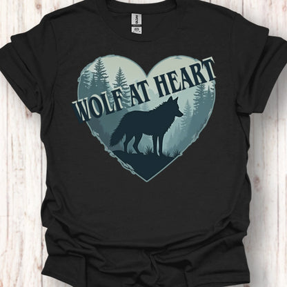 Wolf at Heart diagonaal T-shirt tijdloos