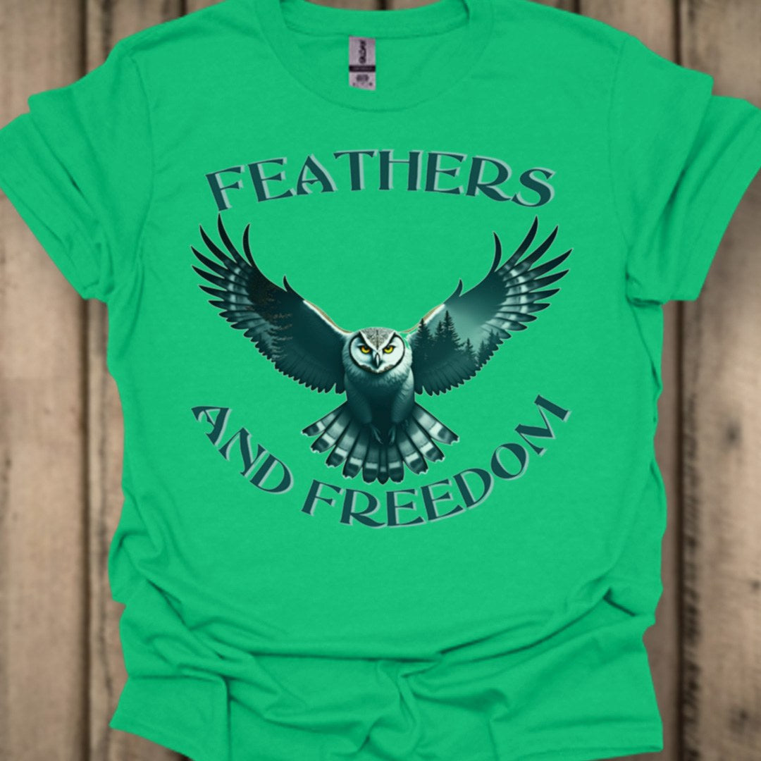 Feathers & Freedom trendy T-shirt 
