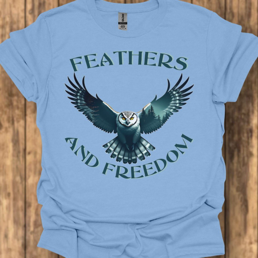 Feathers & Freedom trendy T-shirt 