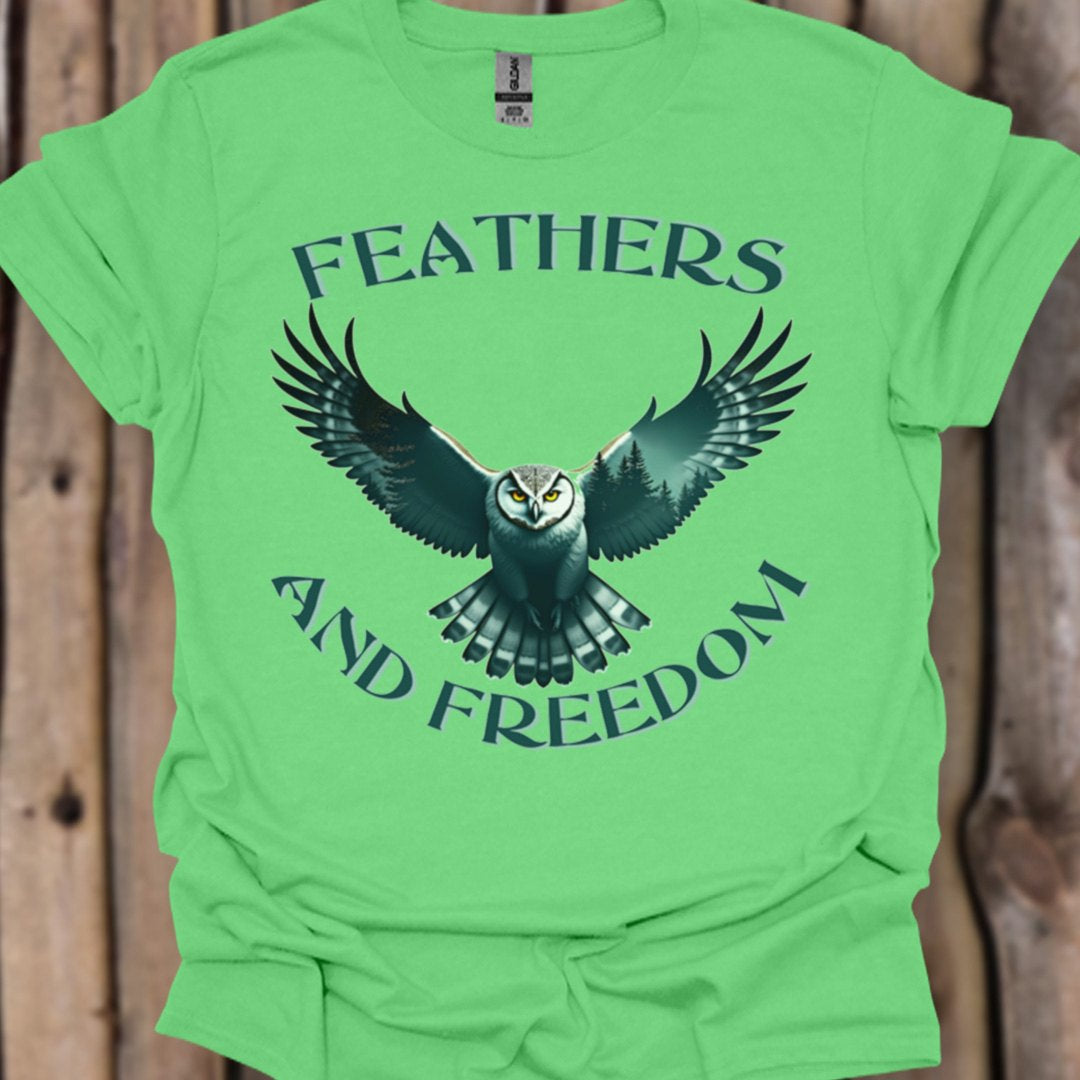 Feathers & Freedom trendy T-shirt 