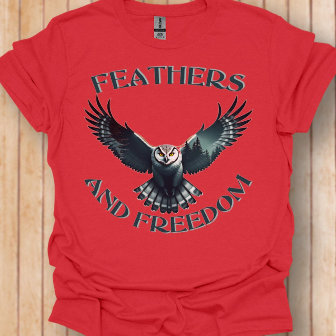 Feathers & Freedom trendy T-shirt 