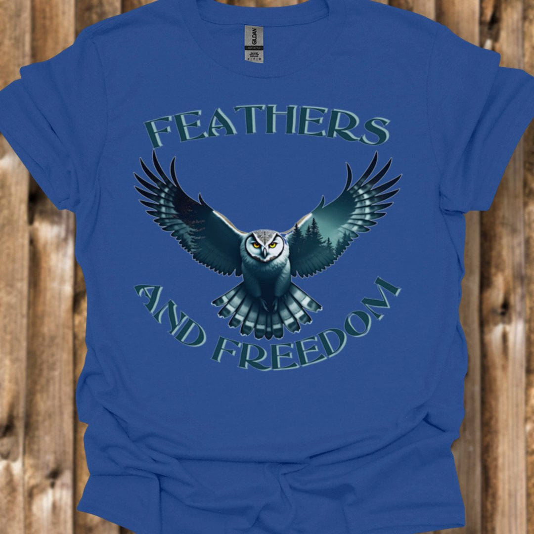 Feathers & Freedom trendy T-shirt 