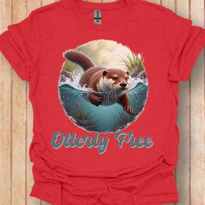 Otterly Free trendy T-shirt 