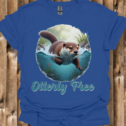 Otterly Free trendy T-shirt 