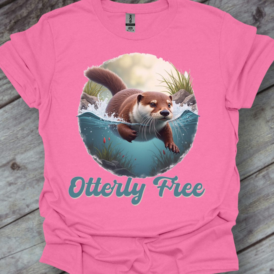 Otterly Free trendy T-shirt 