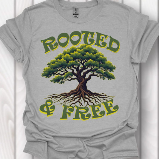 Rooted & Free T-shirt tijdloos