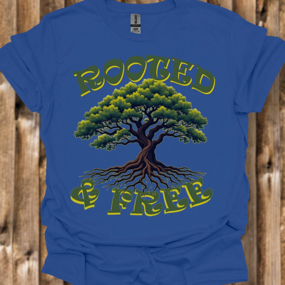 Rooted & Free trendy T-shirt 
