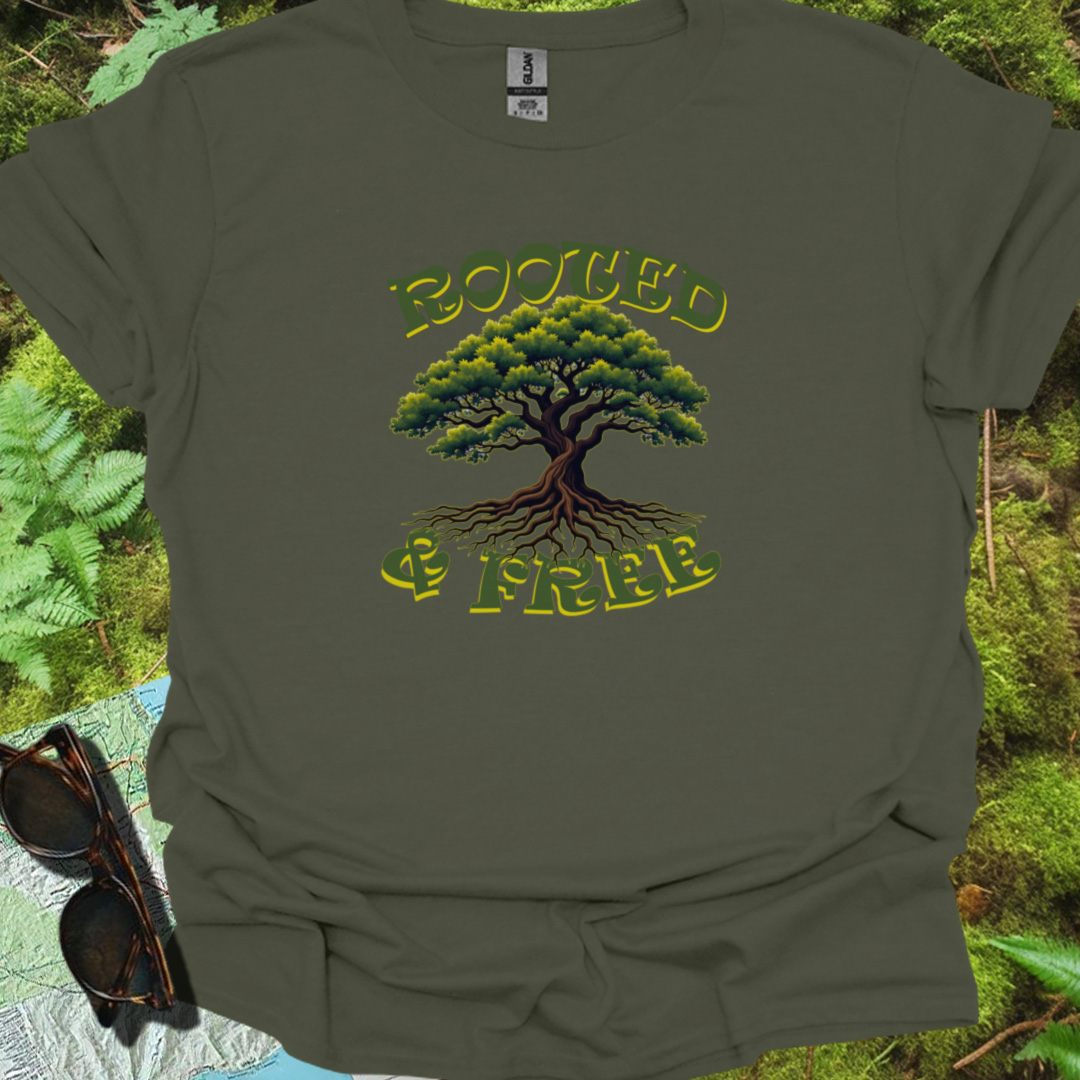 Rooted & Free T-shirt tijdloos