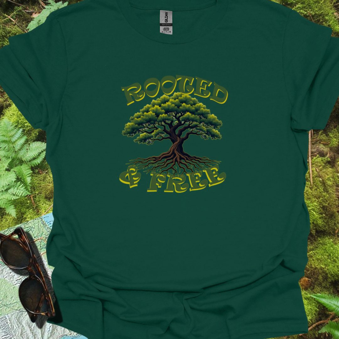 Rooted & Free T-shirt tijdloos