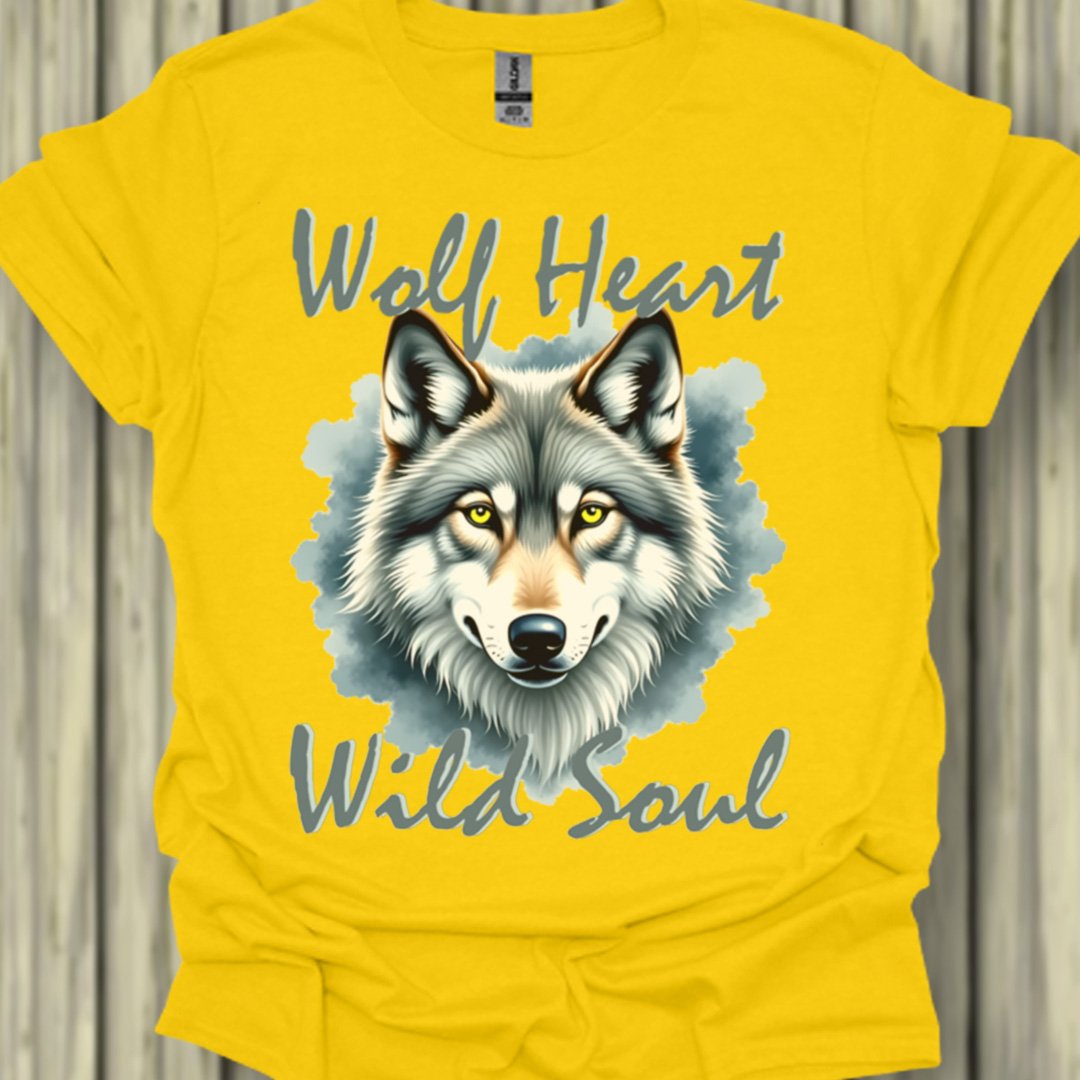 Wolf Heart Wild Soul T-shirt tendance