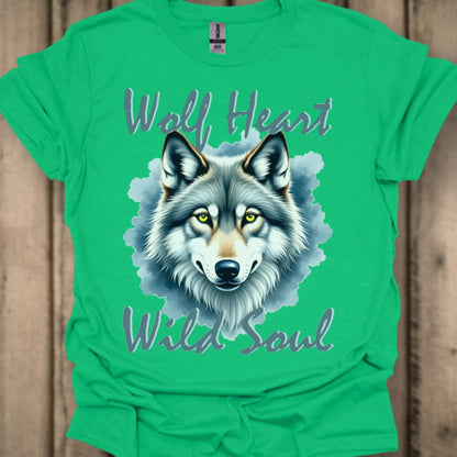 Wolf Heart Wild Soul T-shirt tendance