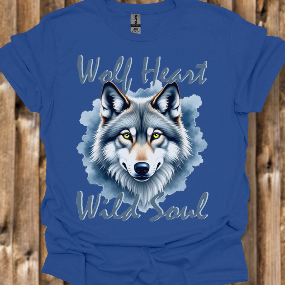 Wolf Heart Wild Soul T-shirt tendance