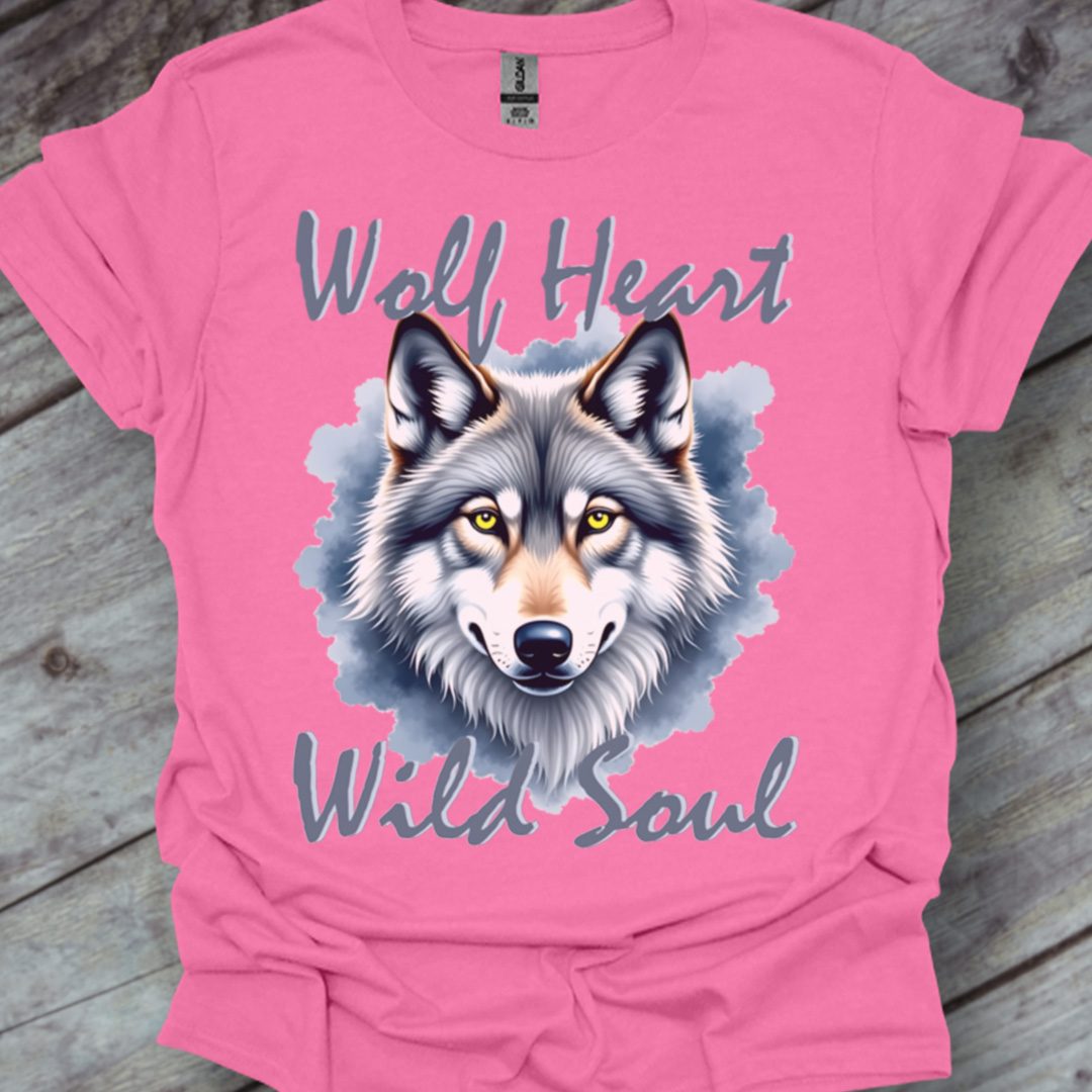 Wolf Heart Wild Soul T-shirt tendance
