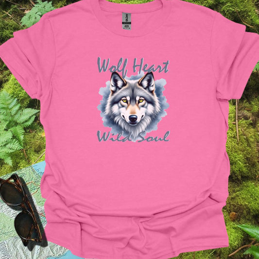 Wolf Heart Wild Soul T-shirt trendy