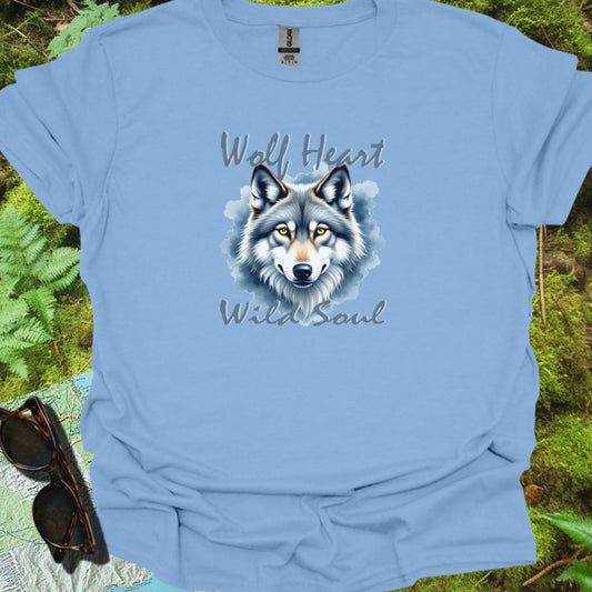 Wolf Heart Wild Soul T-shirt trendy