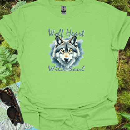 Wolf Heart Wild Soul T-shirt trendy